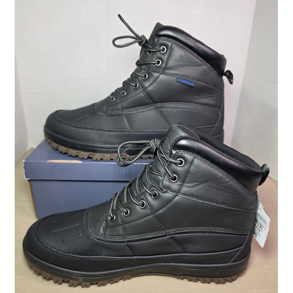 St Johns Bay Hatley Mens Waterproof Memory Foam Boots Black Size 13 SJB HATLEY